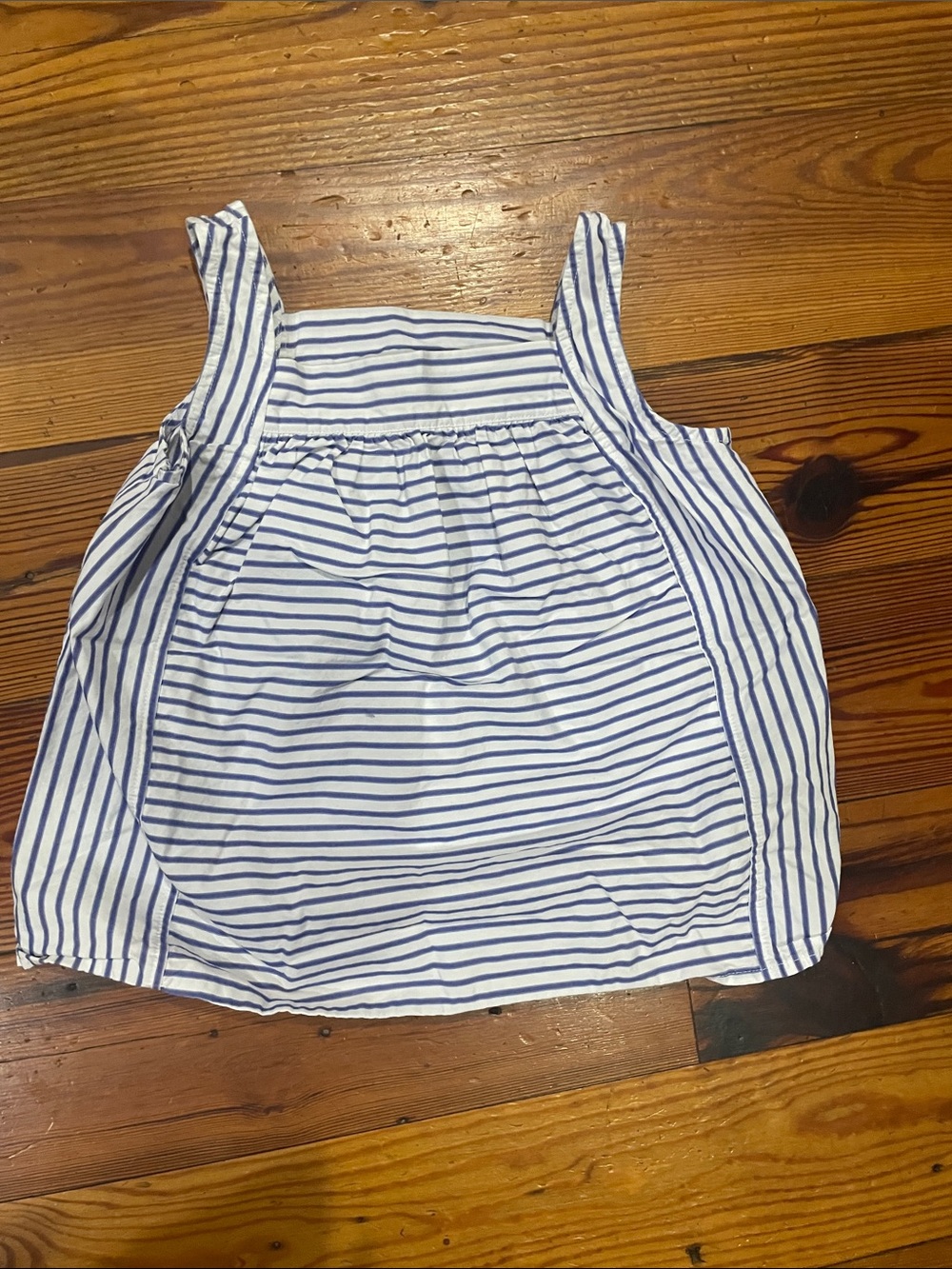 Victoria Beckham for Target White & Blue Striped Girls' Tank